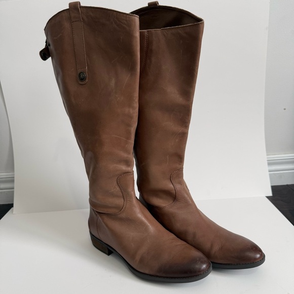 Sam Edelman Shoes - Sam Edelman Whiskey Coloured Penny Leather Riding Boots